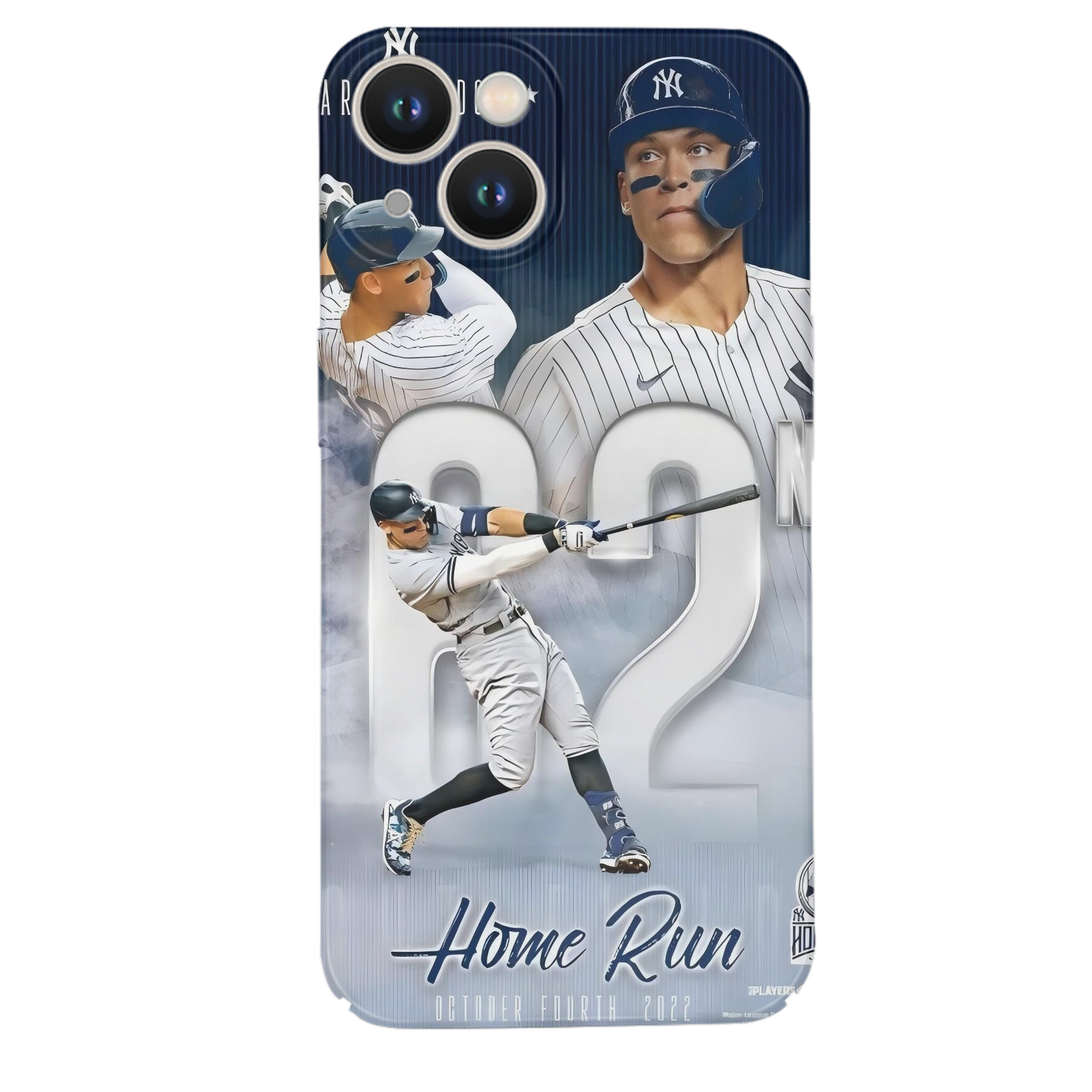 Aaron Judge 62nd Home Run 10.4.2022 IPhone 14 Series Full-Cover Hard Case – Shockproof With Raised Camera Protection – Precise Cutouts, Wireless Charging Compatible – Durable, Anti-Yellowing, Easy To Clean